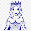 A young female princess character designed as vector art for crafting and design projects.