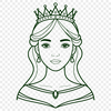 Young female character in a princess costume, illustrated as a vector graphic.