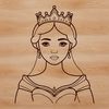 A young female character dressed as a princess in royal attire.