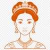 Royal Female Vector Design A royalty-inspired female character designed as vector art for digital use.