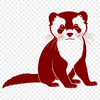 Ferret Silhouette SVG Illustration Ferret animal vector illustration in silhouette style.