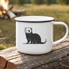 Adorable Ferret Silhouette SVG A digital illustration of a ferret in silhouette, suitable for cutting machines and vector art projects.