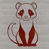 A detailed vector illustration of a ferret, suitable for commercial or personal use in various design projects.