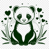 An SVG graphic of a cute ferret, suitable for personal or commercial use with cutting machines like Cricut.