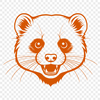 A simple vector illustration of a domesticated animal, a ferret.