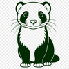 Vector Illustration of a Ferret Face A detailed vector illustration of a ferret, suitable for cutting out with a Cricut or laser cutter.