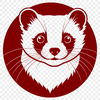 Ferret animal icon in vector format for commercial or personal use.