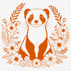 Ferret silhouette vector graphic, suitable for cutting machine designs and DIY crafts.