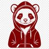Ferret Silhouette in Casual Outfit SVG Ferret silhouette in a casual outfit, suitable for personal or commercial projects.