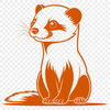 Animal Vector Graphic Free Download Vector illustration of a Ferret in profile.