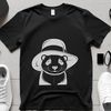Ferret Silhouette with Hat Design A cute ferret wearing a hat, suitable for personal or commercial use.