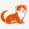 Whimsical Ferret SVG Illustration A detailed illustration of a ferret in profile, suitable for commercial or personal use.