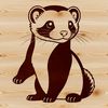 A realistic vector illustration of a ferret, suitable for commercial or personal use in various projects.