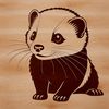 Ferret Vector Illustration for Commercial Use A high-quality vector illustration of a ferret, suitable for commercial or personal use in various design projects.