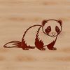 Domestic Ferret Illustration SVG A digital illustration of a domestic ferret animal, suitable for various uses including personal and commercial projects.