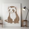 Cute Ferret Silhouette Vector Design Ferret animal silhouette vector graphic for cutting machine or laser engraving.