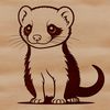 A vector illustration of a ferret, suitable for various uses including commercial and personal projects.