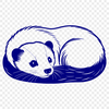 Ferret Relaxation Mode SVG A sleeping ferret in a relaxed pose.