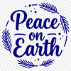 Vector illustration of inspirational Christmas quotes with 'Peace on Earth' theme.
