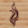 SVG illustration of a flame shape, suitable for graphic design and digital art.
