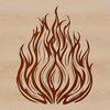 Vector Flames for Crafting Vector graphic design featuring a set of flames with intricate details.