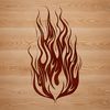 A digital illustration of flames as vector art for graphic design projects.