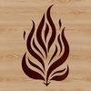 SVG illustration of a stylized flame shape
