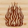 Swirling Flames Graphic Design A vector graphic design featuring abstract, swirling flames.