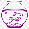 Stylized Fish in a Bowl SVG A stylized illustration of a goldfish in a fishbowl, suitable for vector art designs.