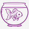 Goldfish Illustration A colorful illustration of a goldfish in a fish bowl, suitable for design projects.
