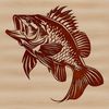 Beautiful Fish Vector Art A detailed illustration of a crappie fish with realistic features.