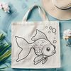 Cute Goldfish SVG Graphics A colorful illustration of a goldfish in various poses and shapes, suitable for design projects.