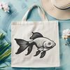 Colorful Fish Clip Art Vector A colorful goldfish illustration suitable for vector graphics and digital design projects.