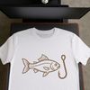 SVG vector art of a fish hook for cutting machine