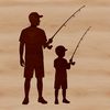 SVG fishing rod vector design for cut files and templates