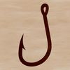 SVG fishing hook vector for DIY projects