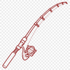 SVG fishing rod vector art for cutting machine