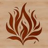 A graphic representation of a fire element as a scalable design.