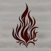 Elegant Flame Design for Digital Crafts Illustrative flame design for digital cutting machines like Cricut or laser cutter applications.