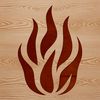 Beautiful Vector Fire Shape Design A stylized illustration of a flame, designed as a vector graphic for digital and print use.