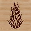 A stylized vector graphic representation of flames, suitable for digital use in various formats including PDF, SVG, and DXF.