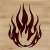 A stylized illustration of flickering flames, suitable for various digital designs and crafts.
