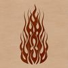 Creative Clip Art Fire Element Vector illustration of a flame shape with realistic fire design elements.