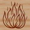 Simple Fire Shape SVG A digital representation of a fire flame with clean lines and simple design.