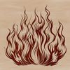Scalable Flame Shape SVG Design Graphic representation of a flame shape designed as a scalable vector graphic.