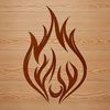 Circular Flame Design SVG A stylized illustration of flickering flames in a circular shape.