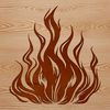 Flame Illustration in Various Sizes and Styles A vector illustration of a flame shape in various sizes and styles.