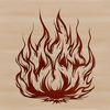 Vector Fire Shape Design A graphic illustration of flames in vector format.