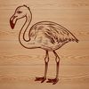 Simple SVG Bird Design Vector art design featuring a single flamingo with long neck and legs against a simple background.
