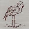 Vibrant Flamingo Icon A single Flamingo standing in a neutral background.